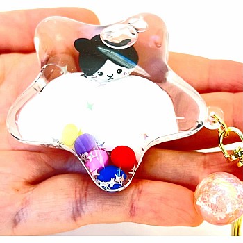 Kitty Star Floaty Key Charm 