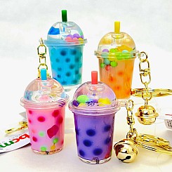 Pastel Round Top Boba Floaty Key  (assorted)
