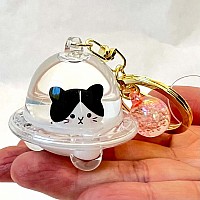 Cat Ufo Floaty Key Charm 