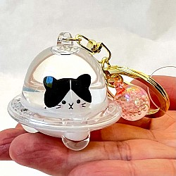 Cat Ufo Floaty Key Charm 