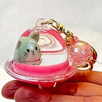 Cat Ufo Floaty Key Charm 