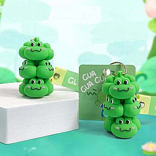 Frog Family Key Charm