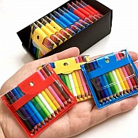Mini Colored Pencils In Pouch Assorted Colors