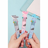 Dolphin Shark Whale Color Retractable Ball Pen