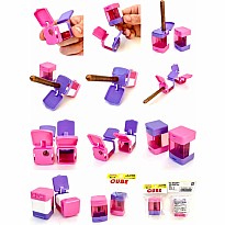 Iwako Cube Pencil Sharpener Pink