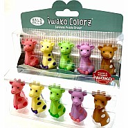Iwako Giraffe 5 Colorz Erasers-12