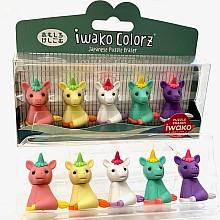 Iwako Unicorn 5 Colorz Erasers