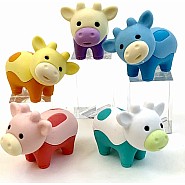 Iwako Cow 5 Colorz Erasers