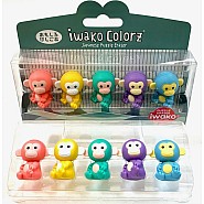 Iwako Monkey 5 Colorz Erasers-12