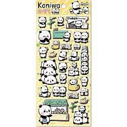 Panda Puffy Stickers