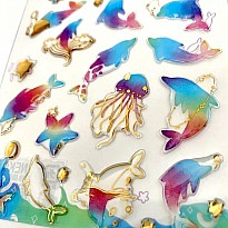 Rainbow Dolphin Sticker-10