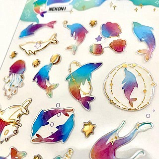 Rainbow Dolphin Sticker-10