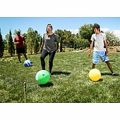 Kovot Giant Kick Croquet Game Set  Includes Inflatable Croquet Balls,  Wickets & Finish Flags 