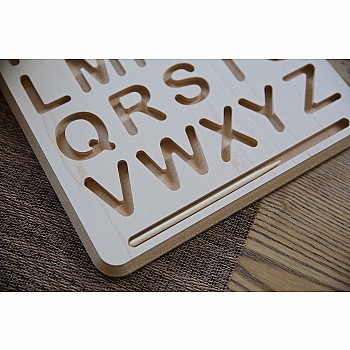 Wooden Tracing Board, Uppercase Letters