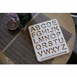 Wooden Tracing Board, Uppercase Letters