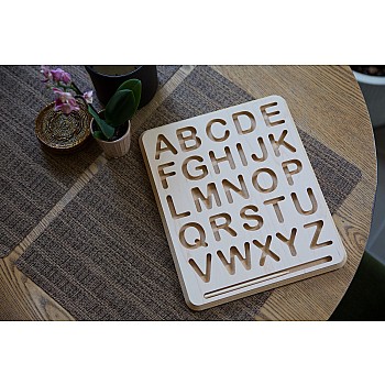 Wooden Tracing Board, Uppercase Letters