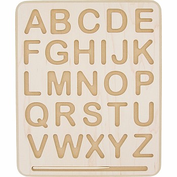 Wooden Tracing Board, Uppercase Letters