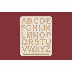 Wooden Tracing Board, Uppercase Letters