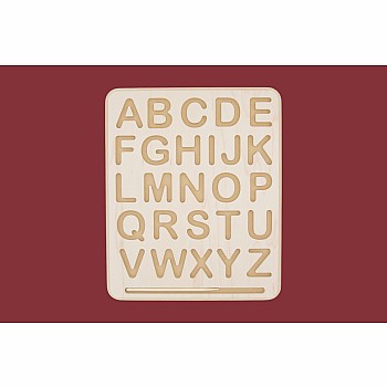 Wooden Tracing Board, Uppercase Letters