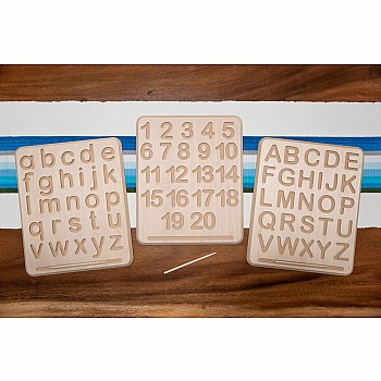 Wooden Tracing Board, Uppercase Letters