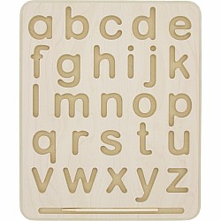 Wooden Tracing Board, Lowercase Letters
