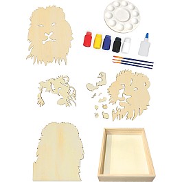 Get Stacked Paint and Puzzle Kit - The Mighty Lion
