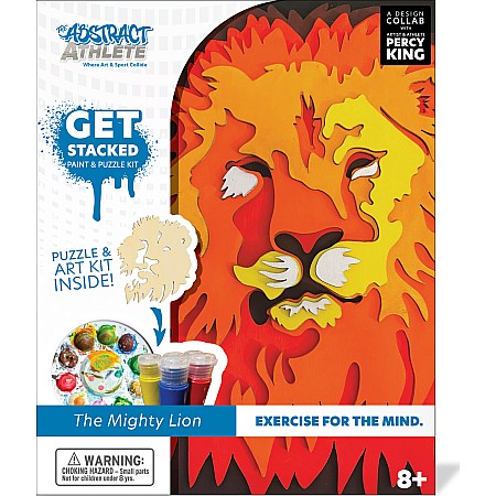 Get Stacked Paint and Puzzle Kit - The Mighty Lion