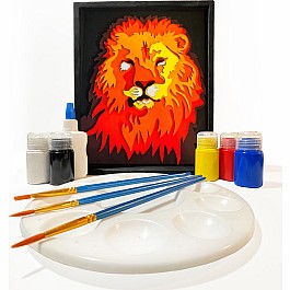 Get Stacked Paint and Puzzle Kit - The Mighty Lion