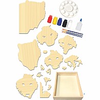 Get Stacked Paint and Puzzle Kit - The Gray Wolf