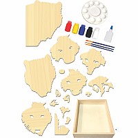 Get Stacked Paint and Puzzle Kit - The Gray Wolf