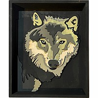 Get Stacked Paint and Puzzle Kit - The Gray Wolf