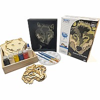 Get Stacked Paint and Puzzle Kit - The Gray Wolf