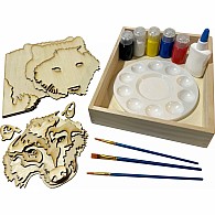 Get Stacked Paint and Puzzle Kit - The Gray Wolf