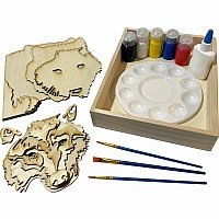 Get Stacked Paint and Puzzle Kit - The Gray Wolf