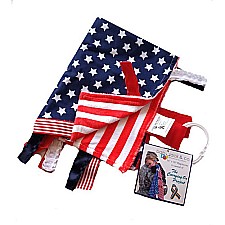 14x18 Flag Lovey With Ribbon Tabs