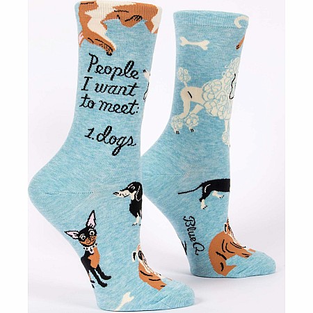 People I Want To Meet: Dogs Womens Crew Socks