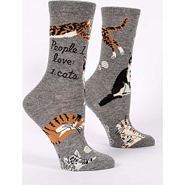 People I Love: Cats Womens Crew Socks