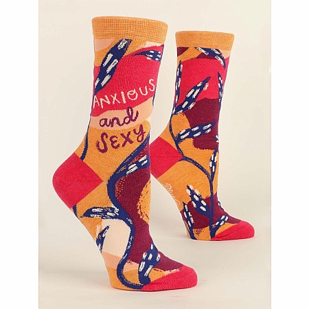 Anxious and Sexy Womens Crew Socks