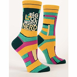 Big Ol' Word Nerd Womens Crew Socks