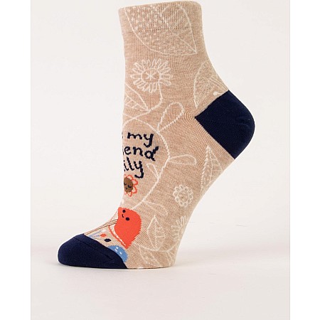 Love My Lil' Friend Family Womens Ankle Socks