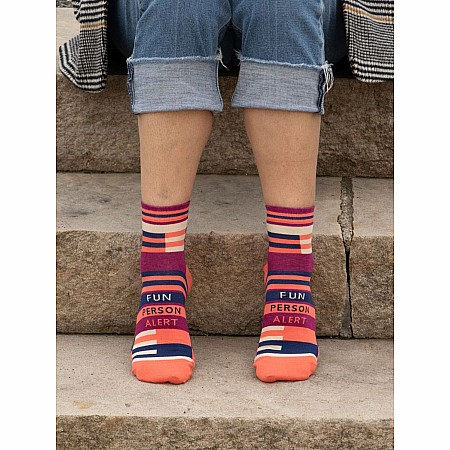 Fun Person Alert Womens Ankle Socks