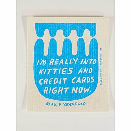 I'm Really Into Kitties And Credit Cards Right Now Swedish Dishcloth