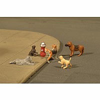 Dogs With Fire Hydrant (6Pcs/Pk)