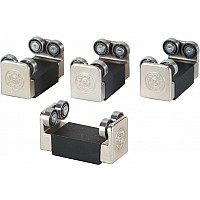 HO/On30 E-Z Riders With Ball-Bearing Rollers-4/Pk