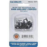Hook And Loop Couplers (3 Pair/Pack)-Appropriate For Most Thomas & Friends Rolling Stock