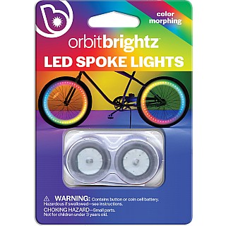 Orbit Brightz Color Morphing LED Bicycle Spoke Charms, 2pk