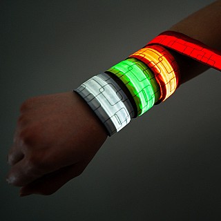 Lighted Slap Bracelets - Red