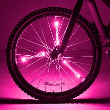 Spinbrightz Kidz Pink Led Bicycle Spoke Light Tubes
