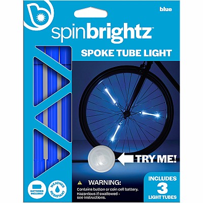 Spinbrightz Blue Led Bicycle Spoke Light Tubes