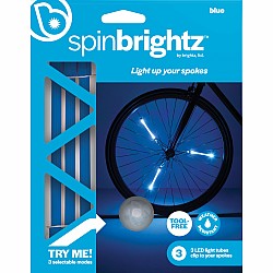 Spinbrightz Blue Led Bicycle Spoke Light Tubes